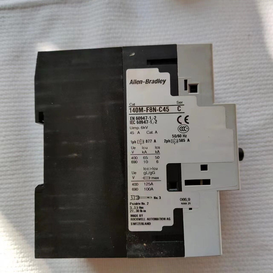 1 peça para Allen Bradley 140M-F8N-C45/C usado 140MF8NC45C EM STOCK C-20-2-025 