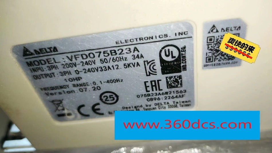 1pc for Delta VFD075B23A used mx4