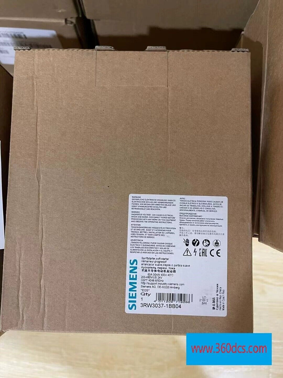 1 件适用于西门子 3RW3037-1BB04 全新 3RW30371BB04