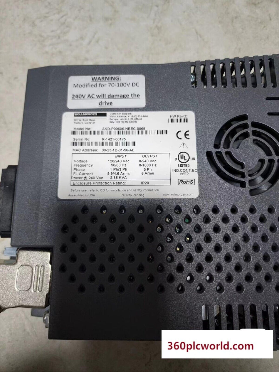 1PC for KOLLMORGEN AKD-P00606-NBEC-0069 used AKDP00606NBEC0069