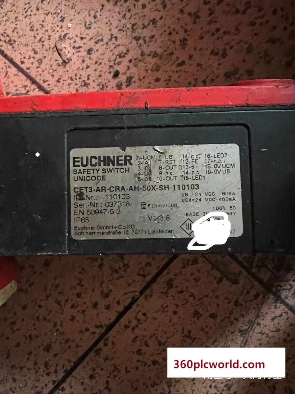 1PC FOR Euchner CET3-AR-CRA-AH-50X-SH -110103 used CET3ARCRAAH50XSH 110103