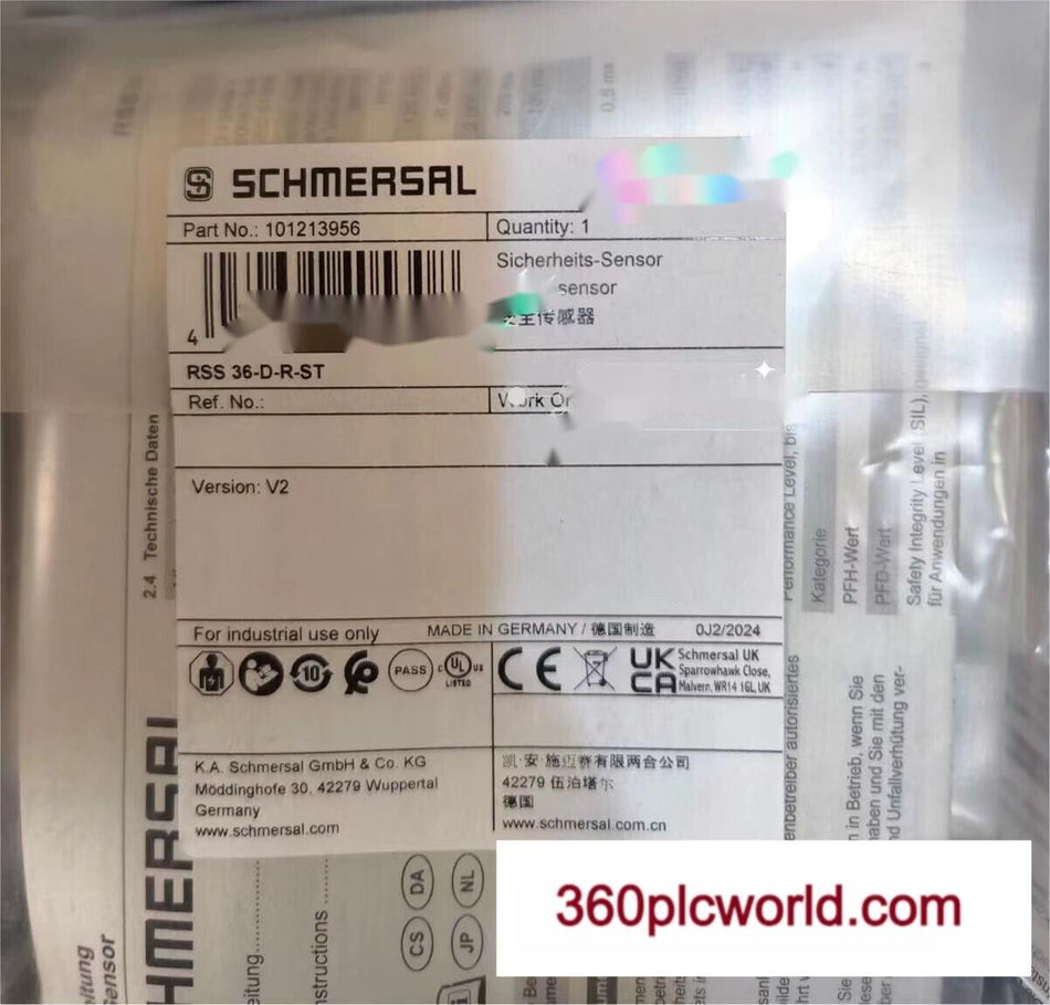1 件适用于 SCHMERSAL RSS 36-DR-ST 全新 RSS 36DRST 