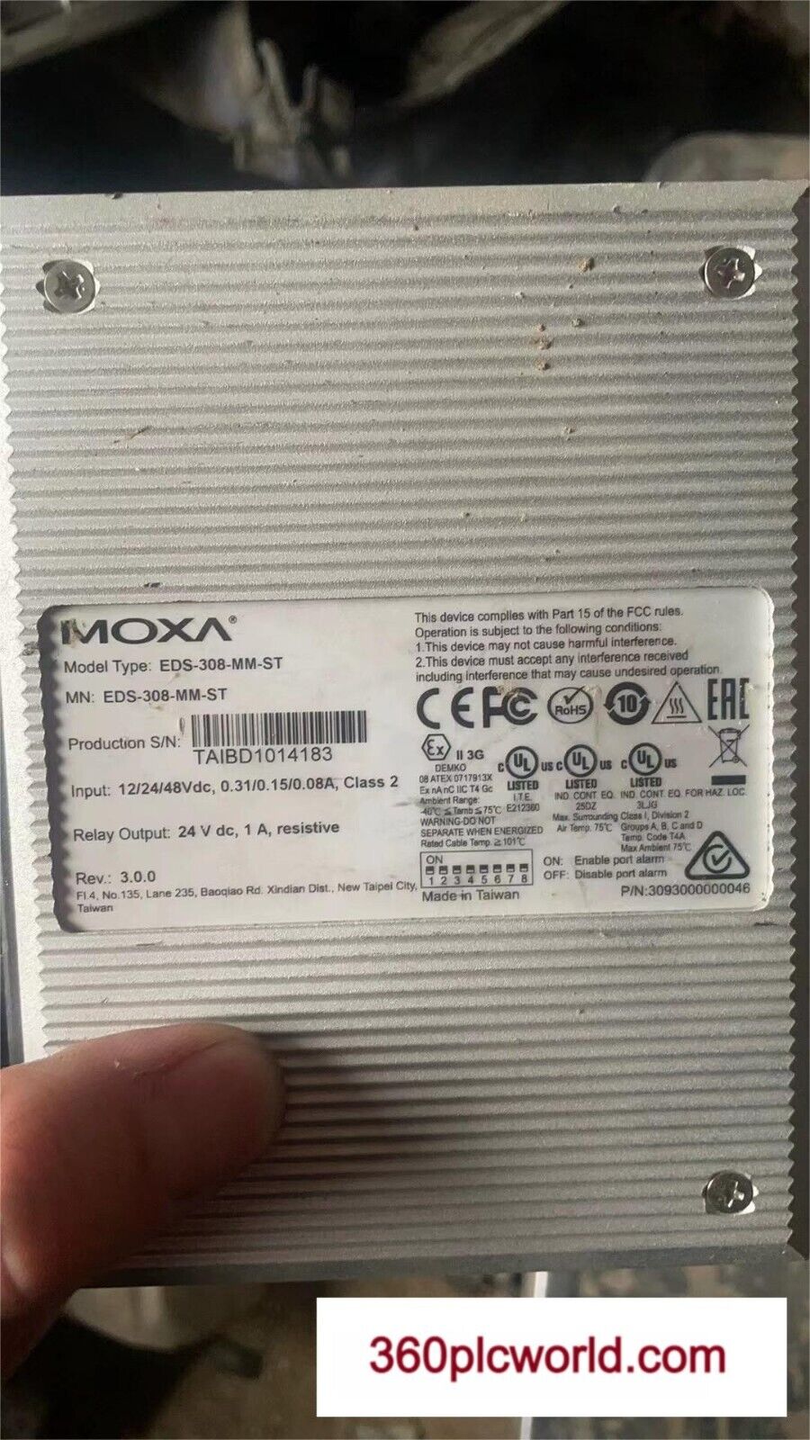 1 PC PARA MOXA EDS-308-MM-ST USADO EDS308MMST