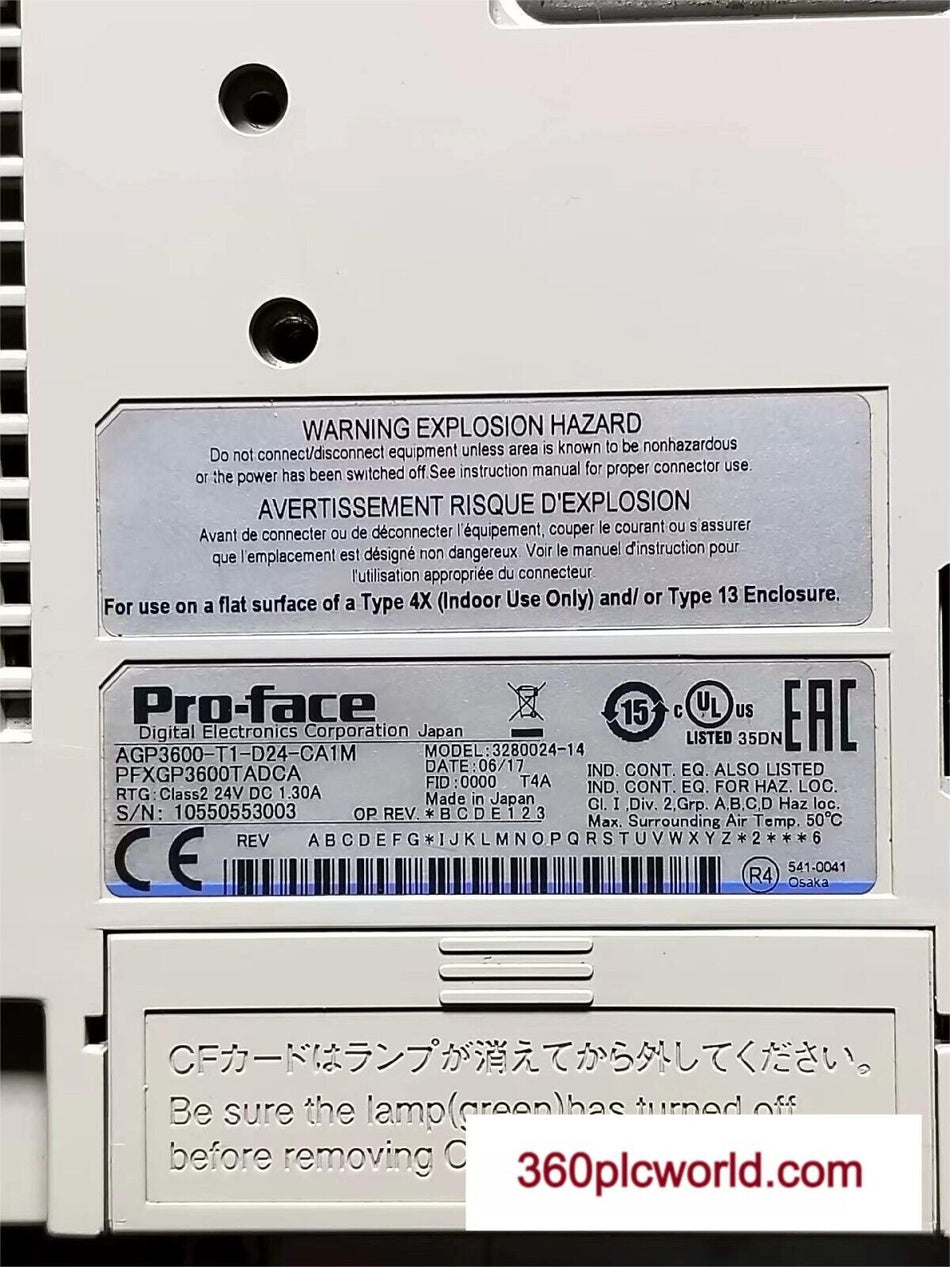 1 PC PARA Proface AGP3600-T1-D24-CA1M USADO AGP3600T1D24CA1M