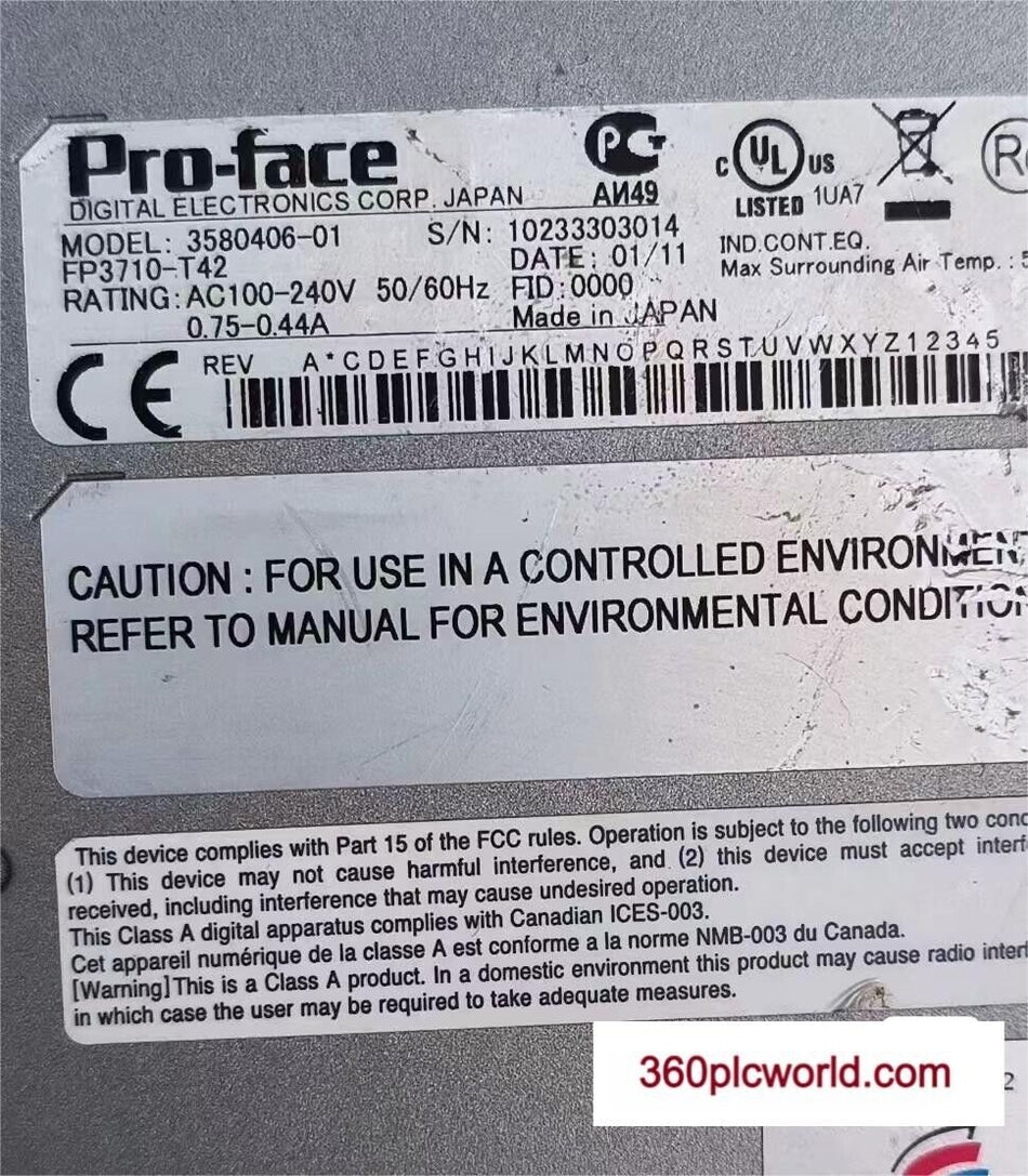 1 PC PARA Proface FP3710-T42 USADO FP3710T42