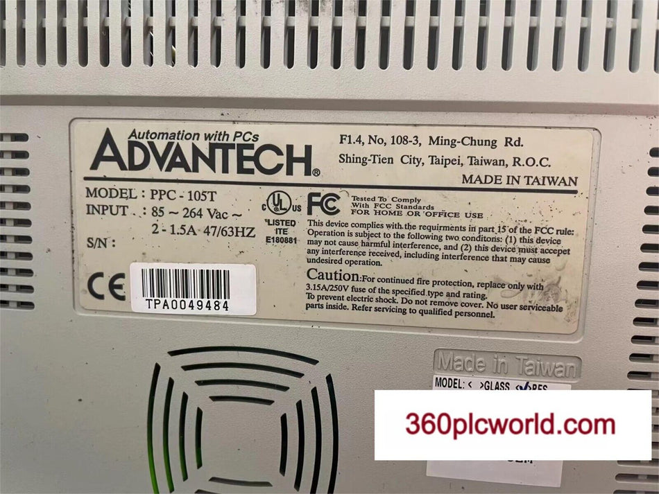 1 PC PARA Advantech PPC-105T USADO PPC105T