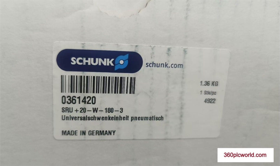 1 peça para SCHUNK SRU+20-W-180-3 0361420 novo SRU+20W1803 0361420