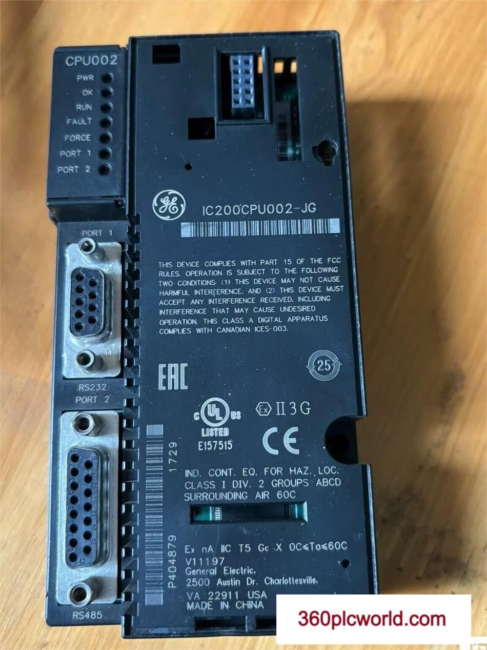 1 件适用于 GE IC200CPU002-JG 二手 IC200CPU002JG