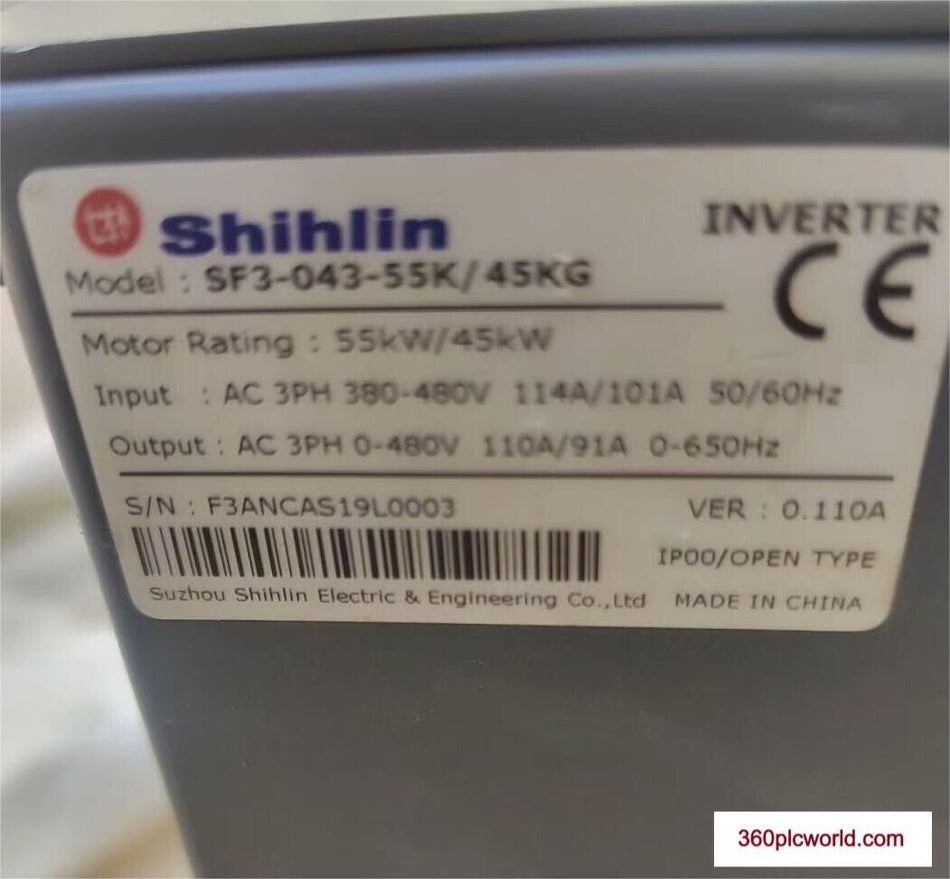 1 件适用于 Shihlin SF3-043-55K/45KG 二手 SF304355K/45KG
