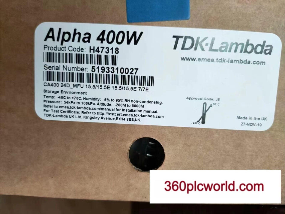 1 件适用于 tdk-lambda Alpha 400W H47318 全新