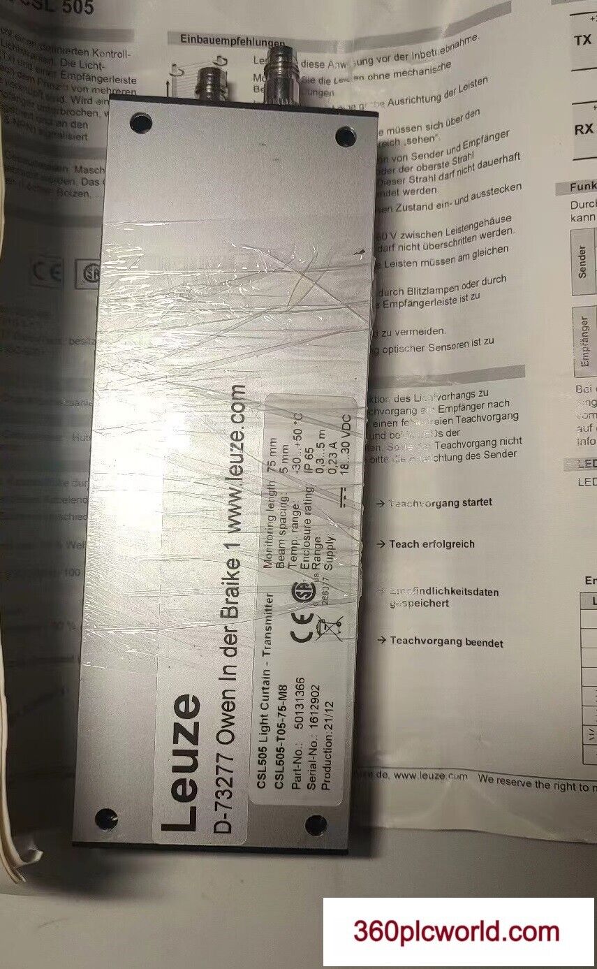 1 件适用于 LEUZE CSL505-T05-75-M8 全新 CSL505T0575M8 