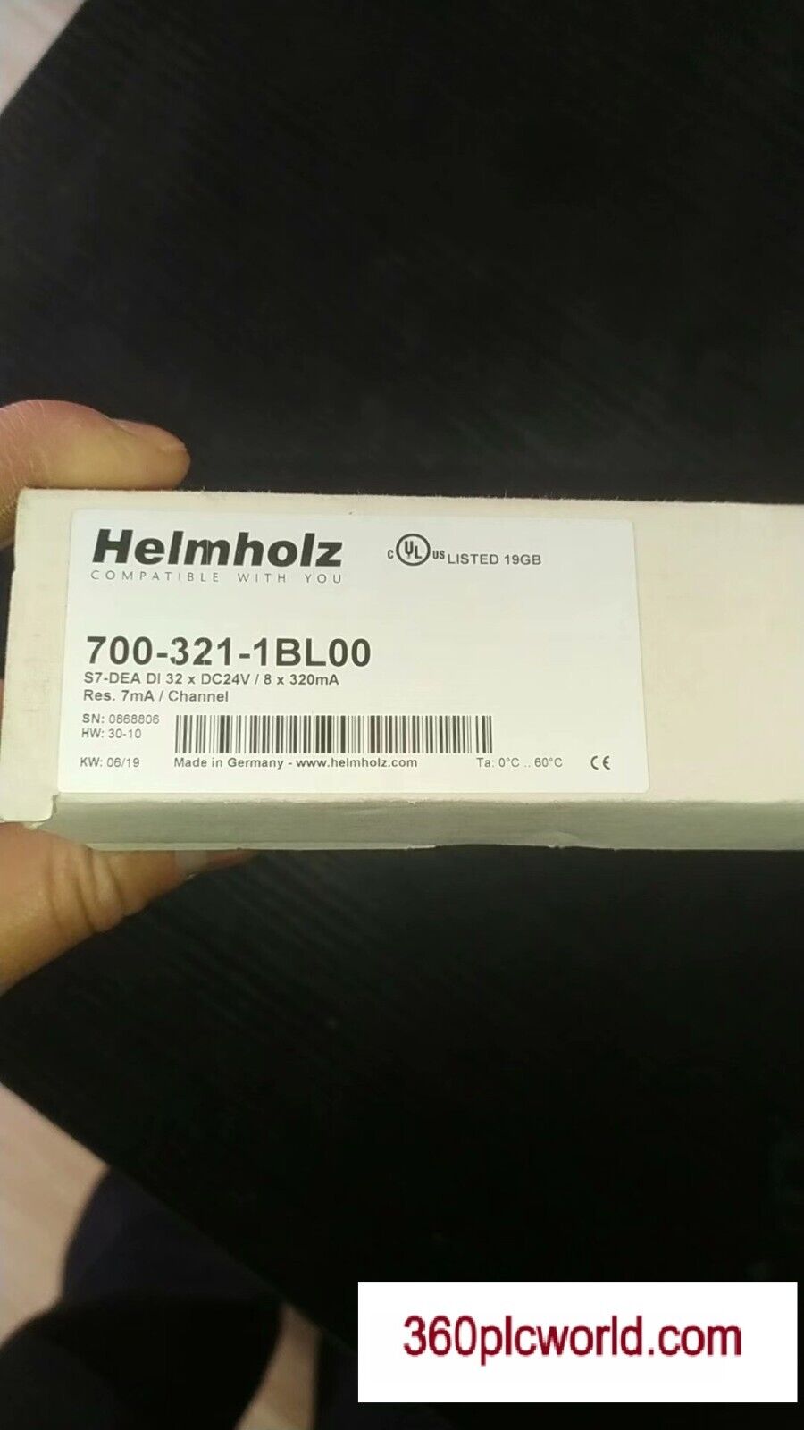 1 peça para Helmholz 700-321-1BL00 usado 7003211BL00