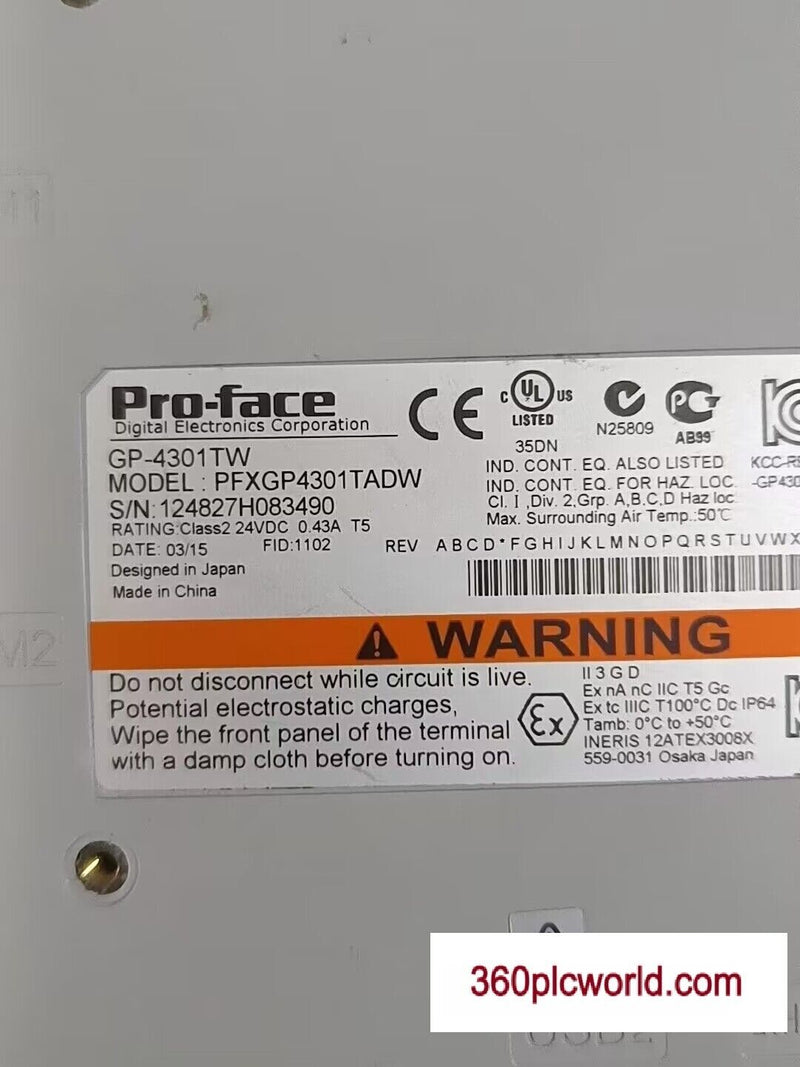 1PC FOR Proface PFXGP4301TADW USED
