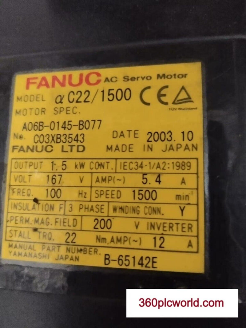 1PC FOR FANUC A06B-0145-B077 used
