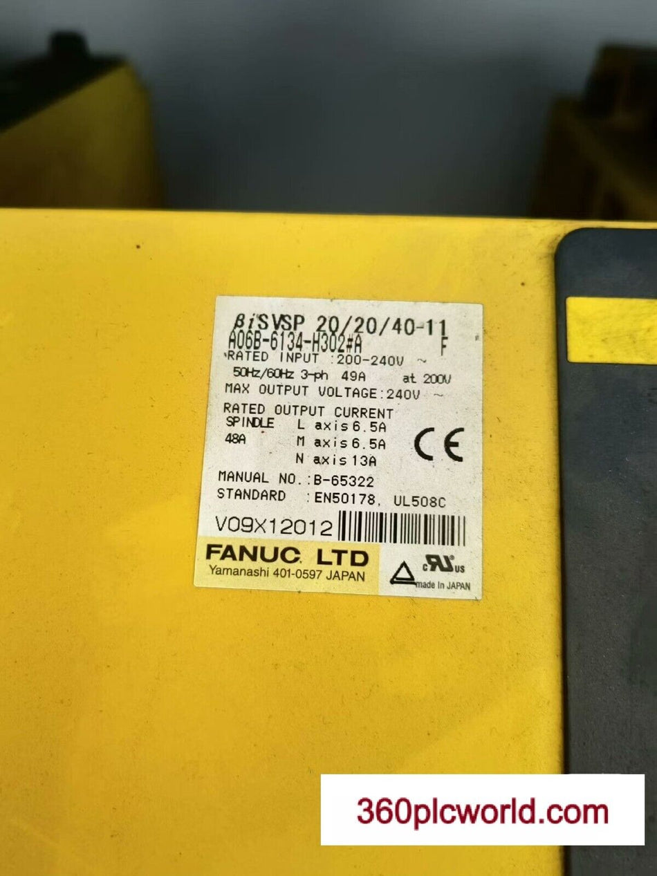 1 peça para FANUC A06B-6134-H302#A usado