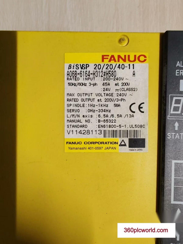 1PC FOR FANUC A06B-6164-H312#H580 used