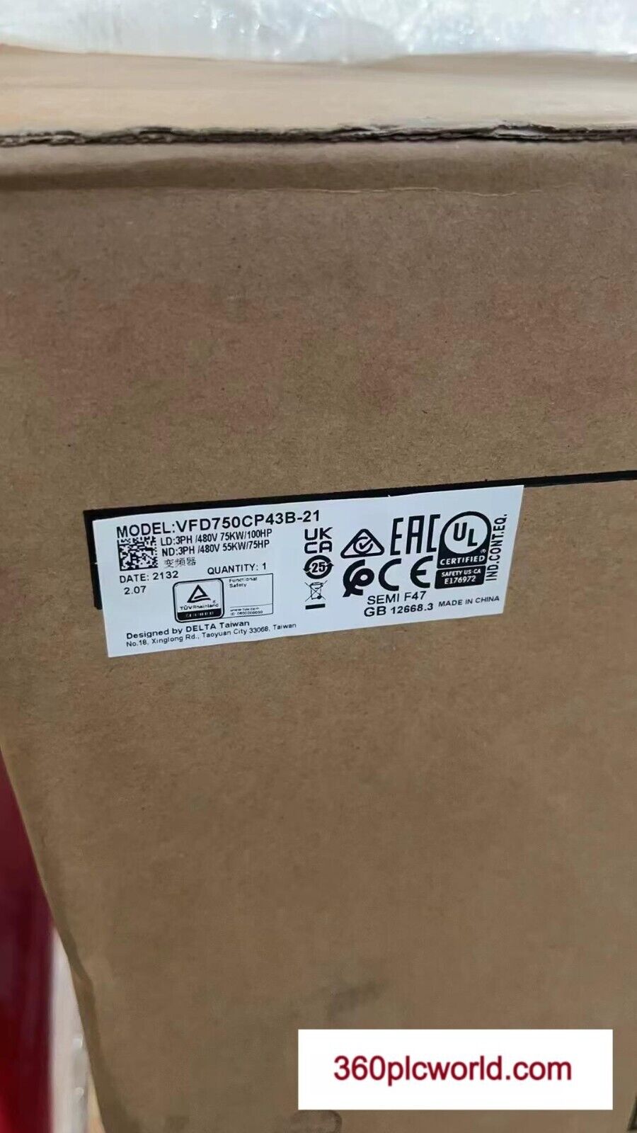 1 PC PARA DELTA VFD750CP43B-21 Novo 