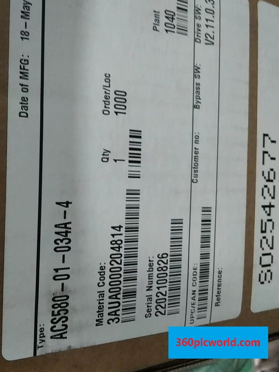 1 PC PARA ABB ACS580-01-034A-4 novo ACS58001034A4