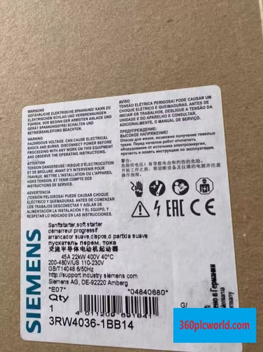 1 peça para SIEMENS 3RW4036-1BB14 Novo 