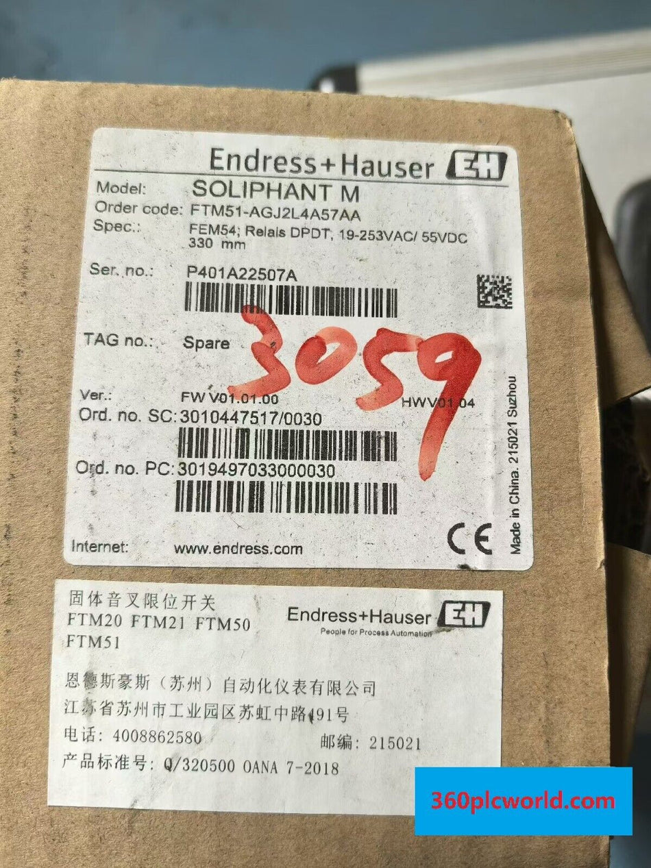 1 PC PARA E+H A23008B TAM4-015F Novo