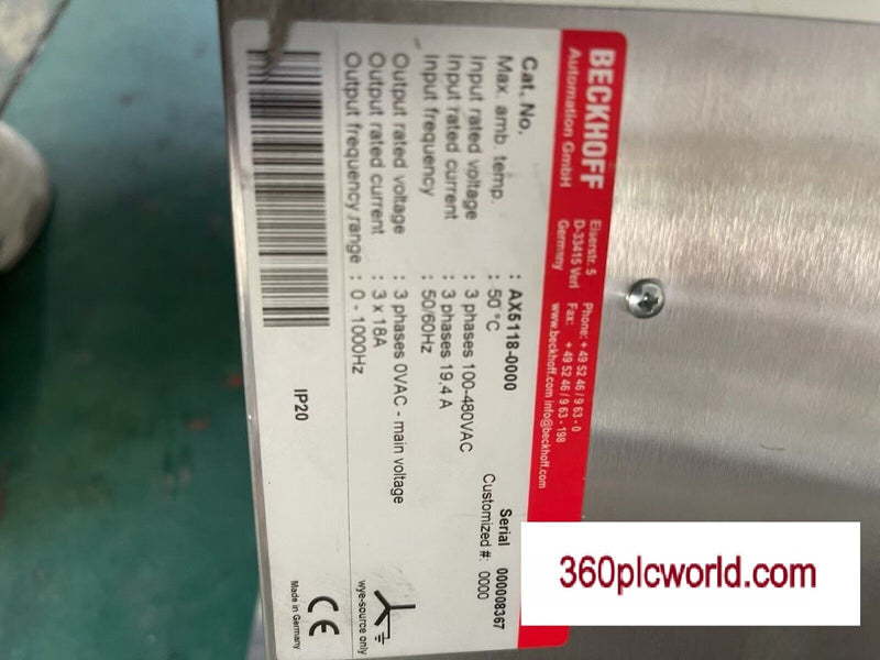 1PC FOR BECKHOFF AX5118-0000 USED