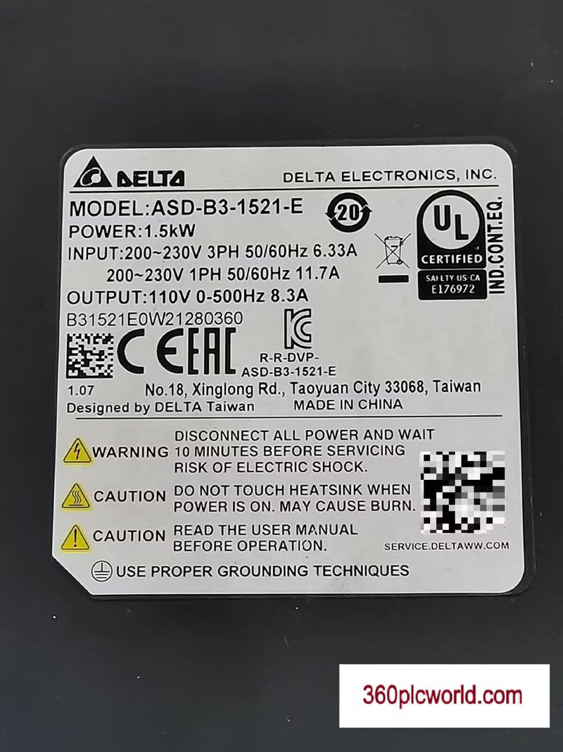 1PC FOR Delta ASD-B3-1521-E Used