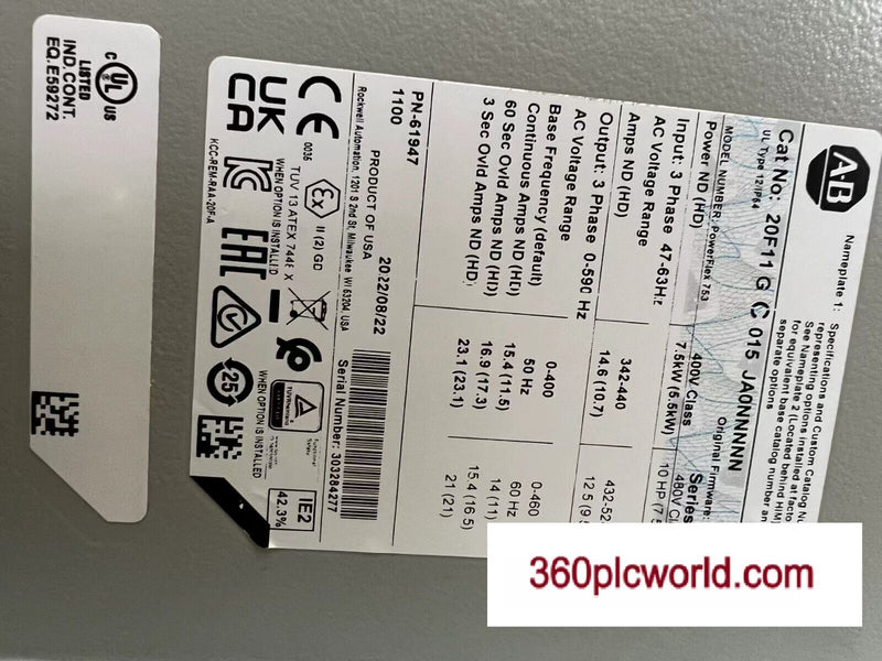 1PC FOR AB 20F11GC015JA0NNNNN USED