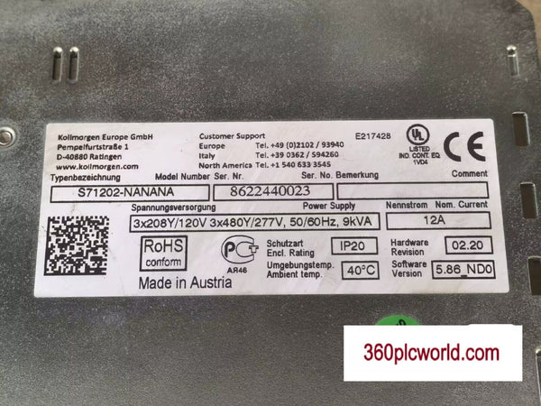 1PC FOR KOLLMORGEN AKM63K-ANC2R-00 USED