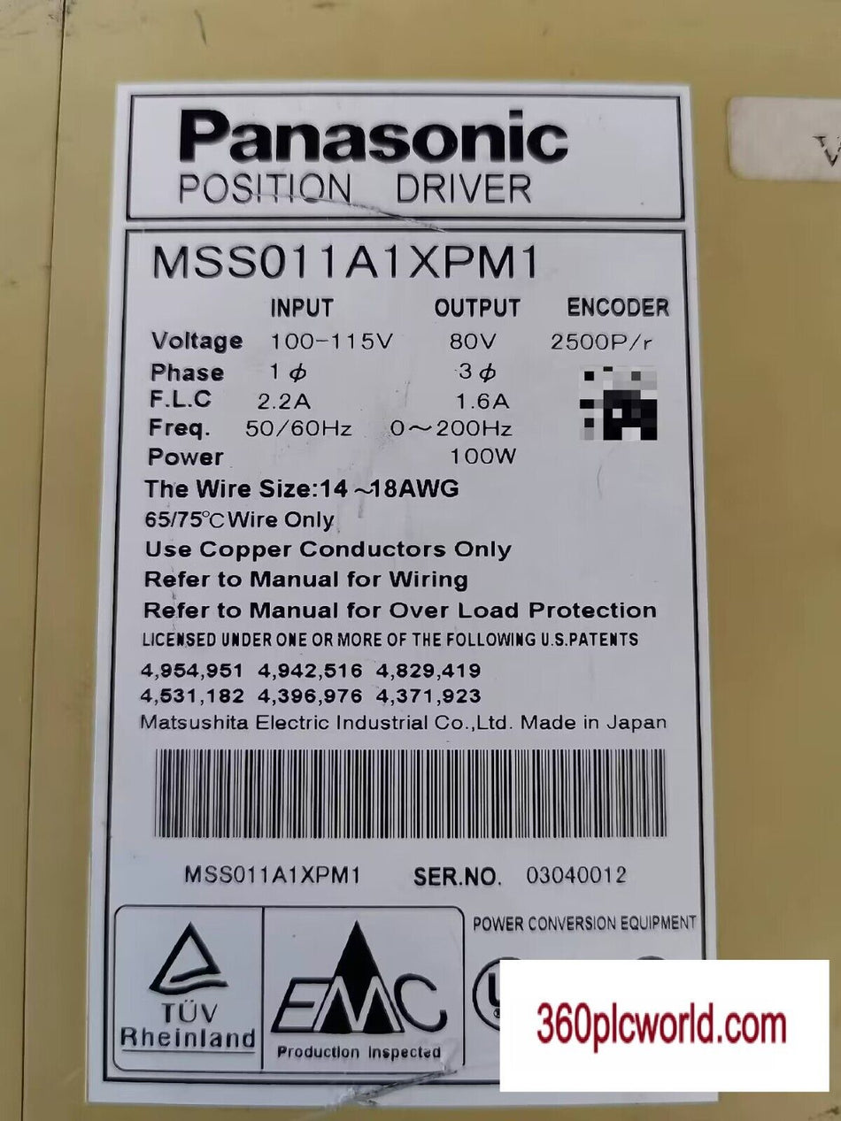 1PC FOR Panasonic MSS011A1XPM1 USED