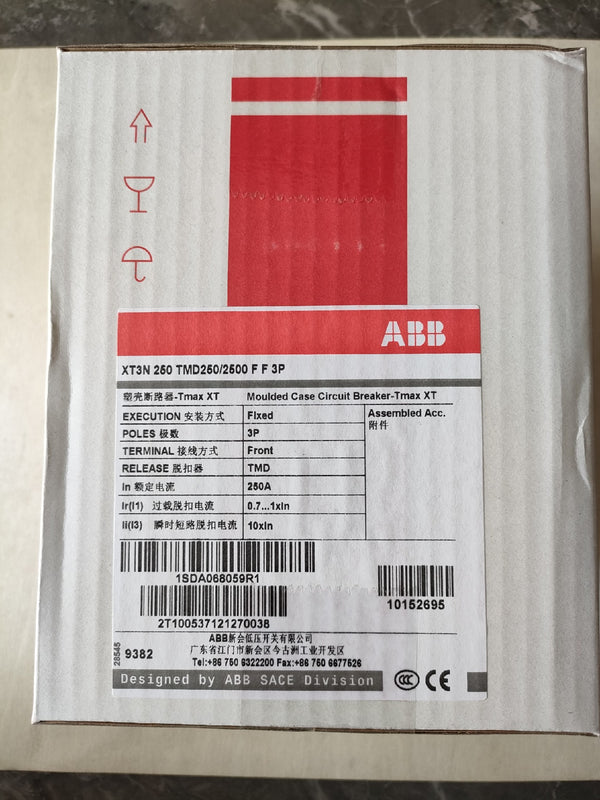 1pc New ABB Molded Case Circuit Breaker XT3N250 TMD250-2500 FF 3P 250A