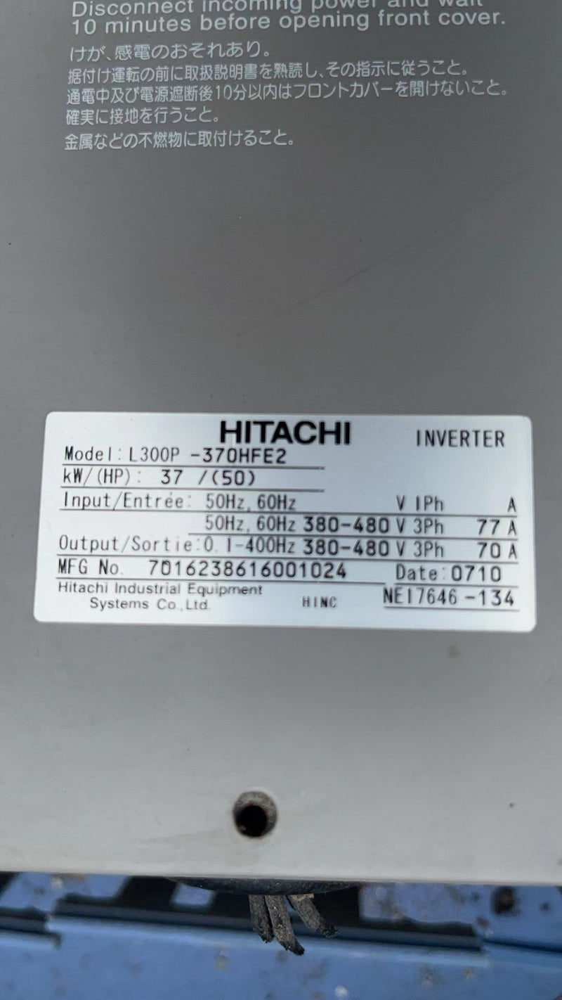 Used & Tested HITACHI L300P-370HFE2 Frequency Converter