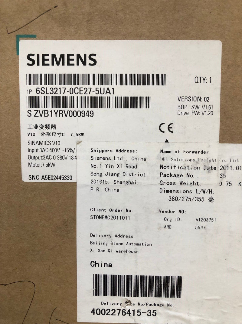 SIEMENS 6SL3217-0CE27-5UA1