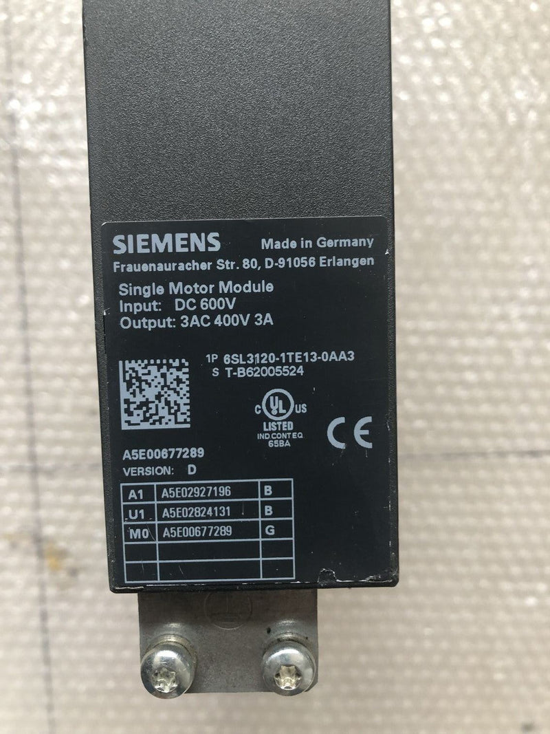 SIEMENS 6SL3120-1TE13-0AA3