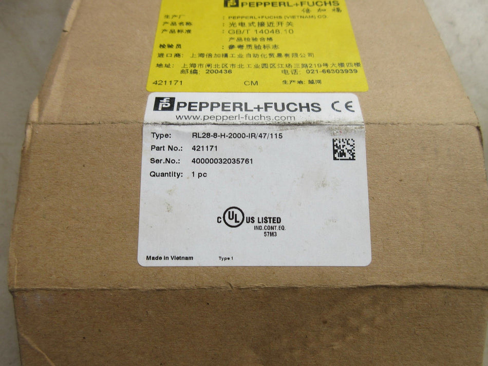 1PC FOR PEPPERL+FUCHS RL28-8-H-2000-IR/47/115 NEW