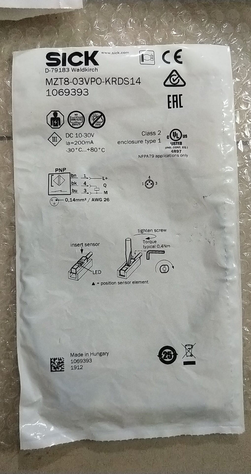SICK NEW MZT8-03VPO-KRDS14