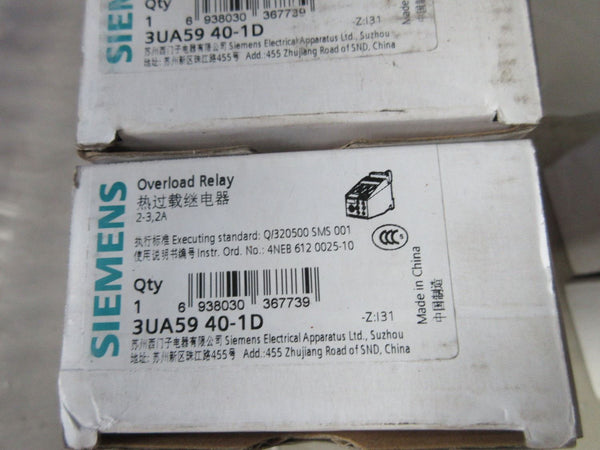 SIEMENS NEW 3UA5940-1D 3UA59 40-1D