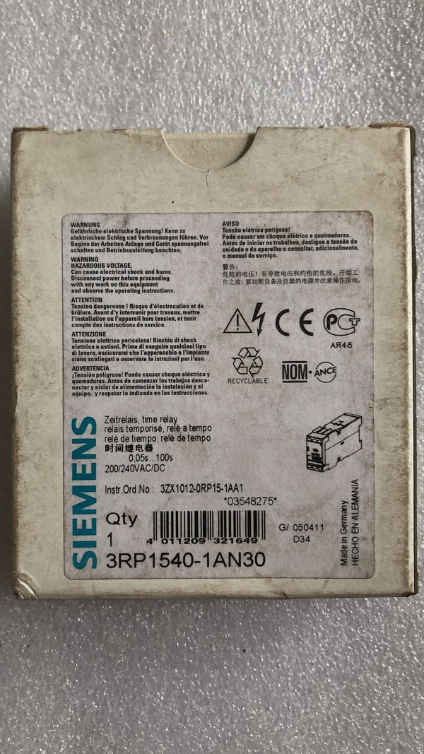 SIEMENS NEW 3RP1540-1AN30