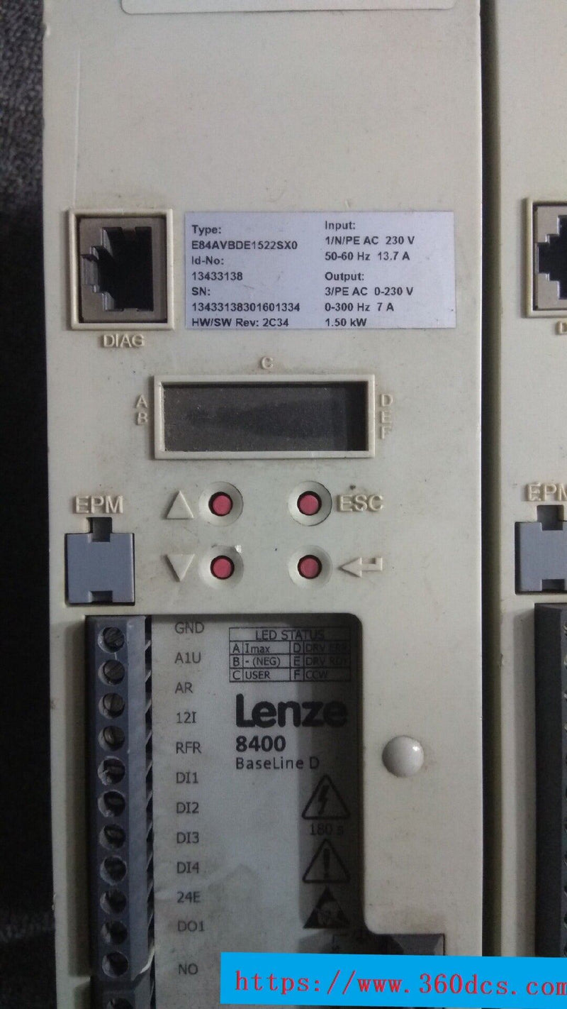 LENZE E84AVBDE1522SX0 USED