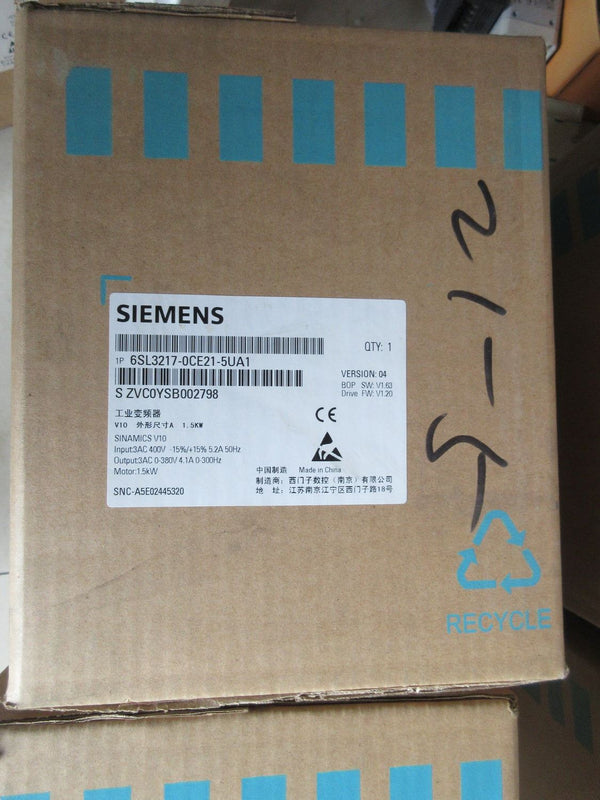 SIEMENS 6SL3217-0CE21-5UA1 new 6SL32170CE215UA1