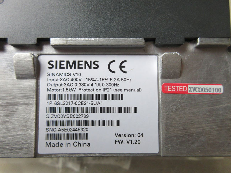 SIEMENS 6SL3217-0CE21-5UA1 new 6SL32170CE215UA1