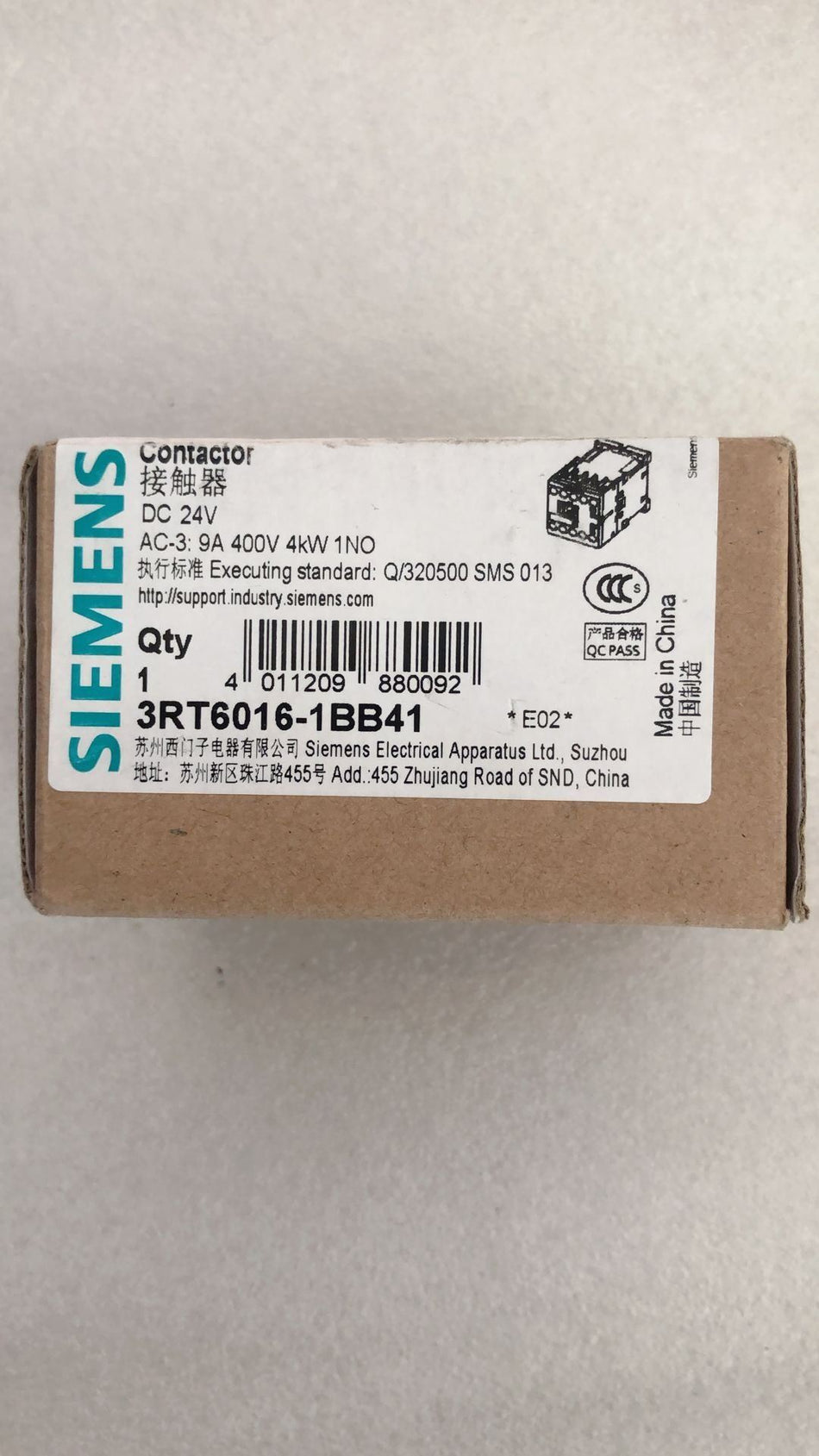SIEMENS 3RT6016-1BB41 novo 3RT60161BB41