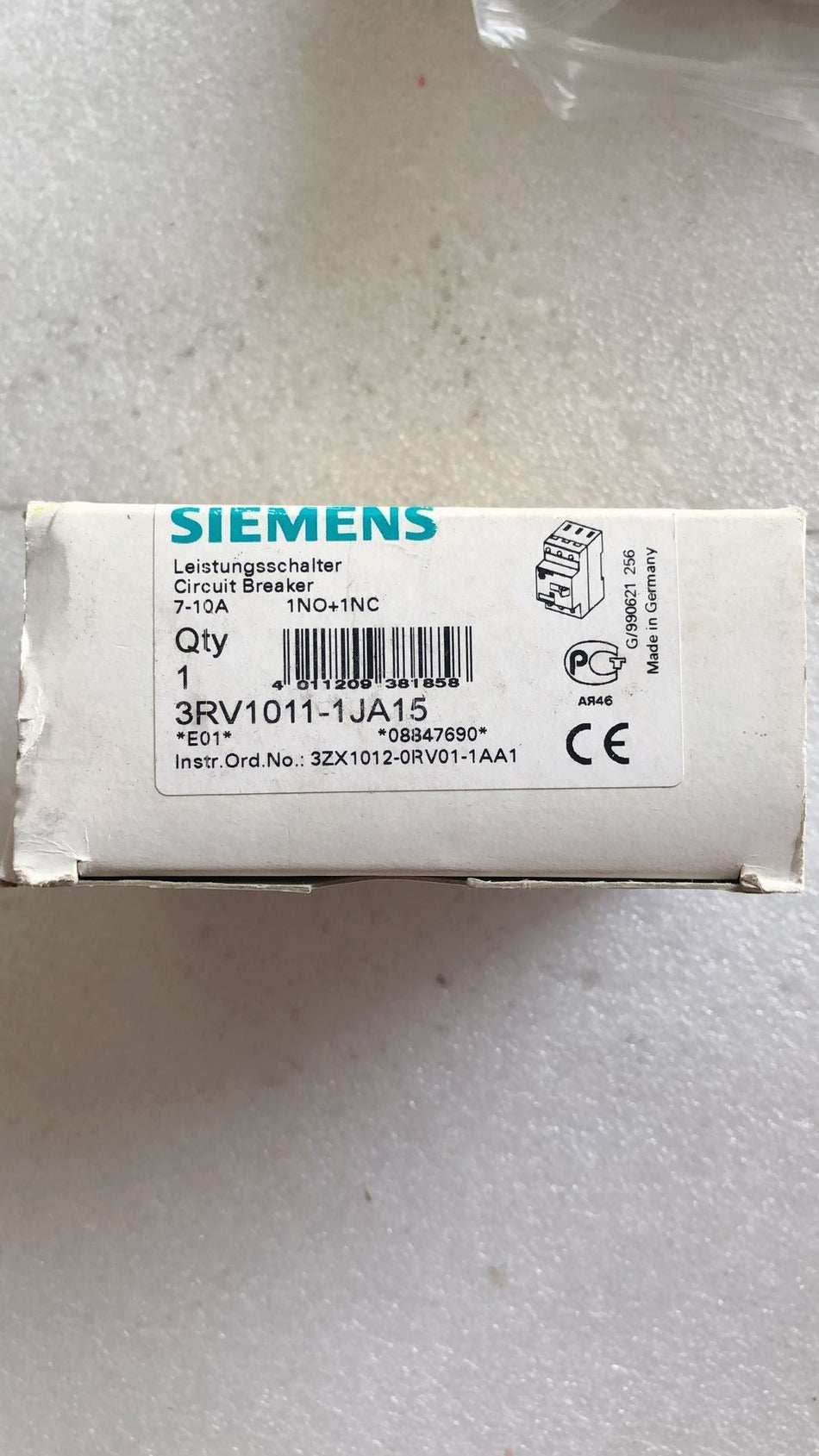 SIEMENS 3RV1011-1JA15 novo 3RV10111JA15
