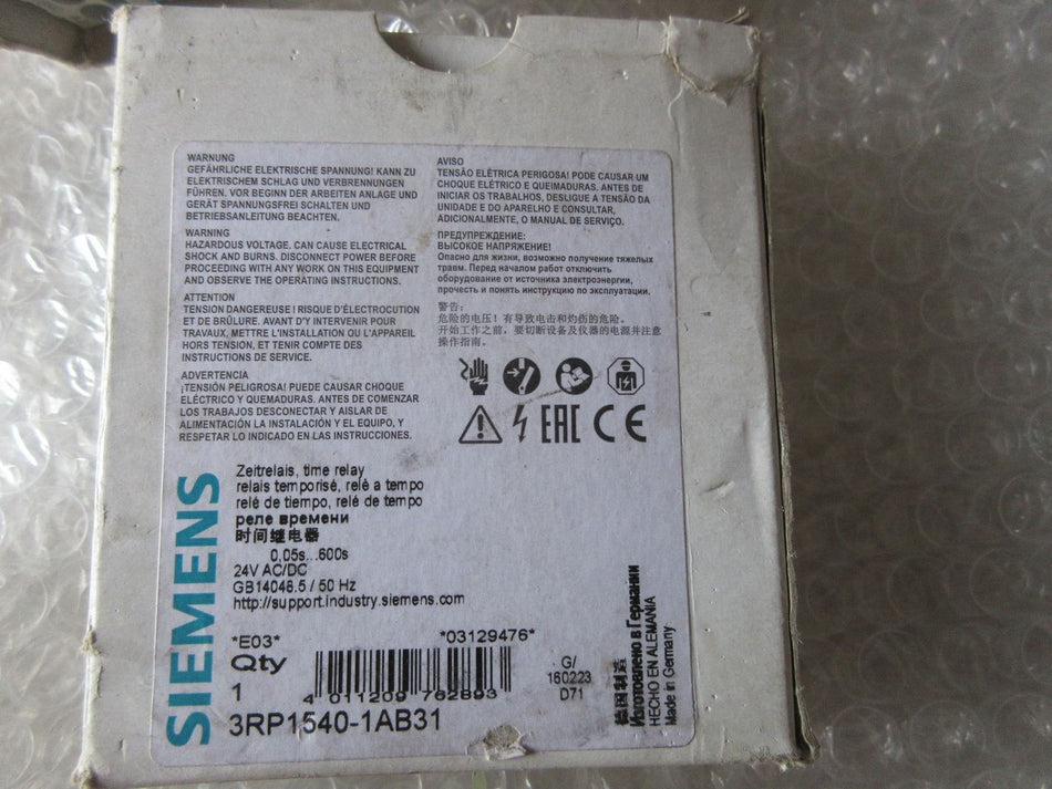 Siemens 3RP1540-1AB31 novo 3RP15401AB31