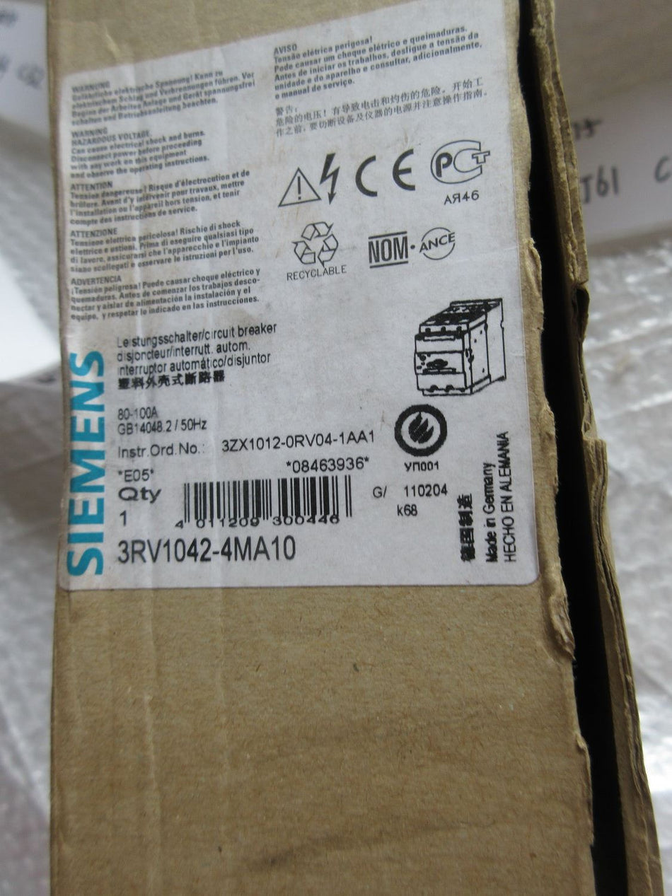 SIEMENS 3RV1042-4MA10 novo 3RV10424MA10