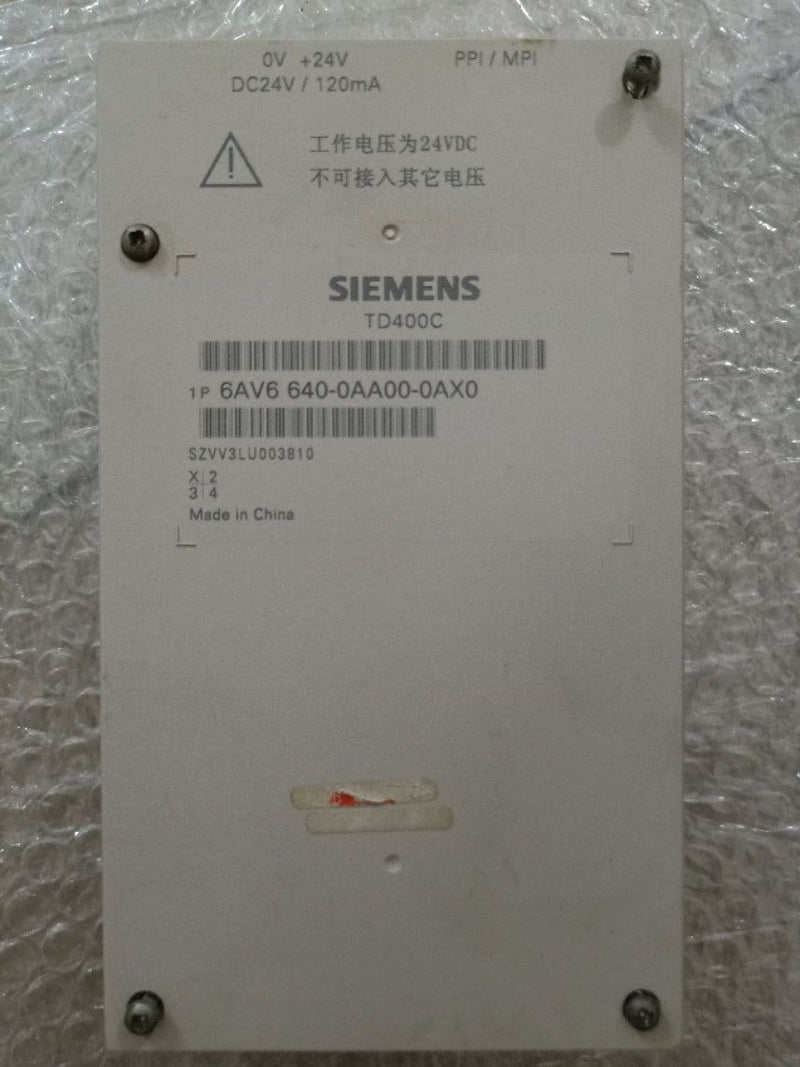 Siemens 6AV6 640-0AA00-0AX0 TD400C 6AV6 6400AA000AX0 TD400C