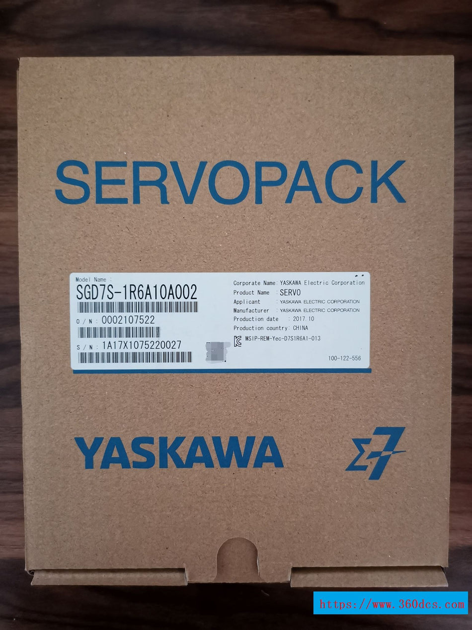 安川 SGD7S-1R6A10A002 全新 SGD7S1R6A10A002