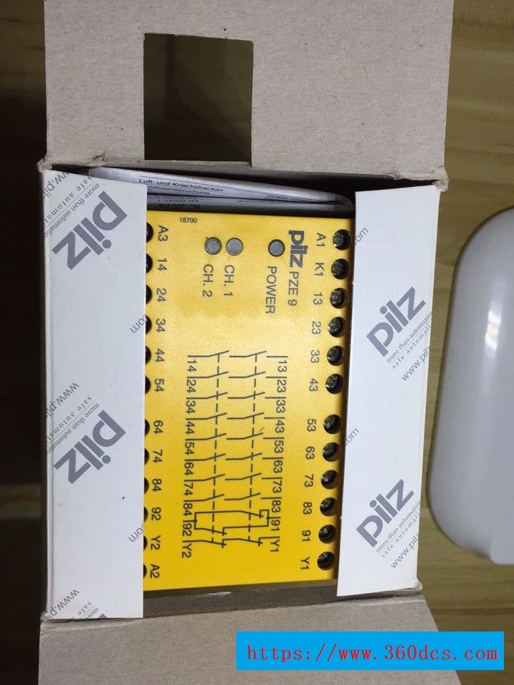 pilz pze 9 24vdc 8n/o 1n/c new