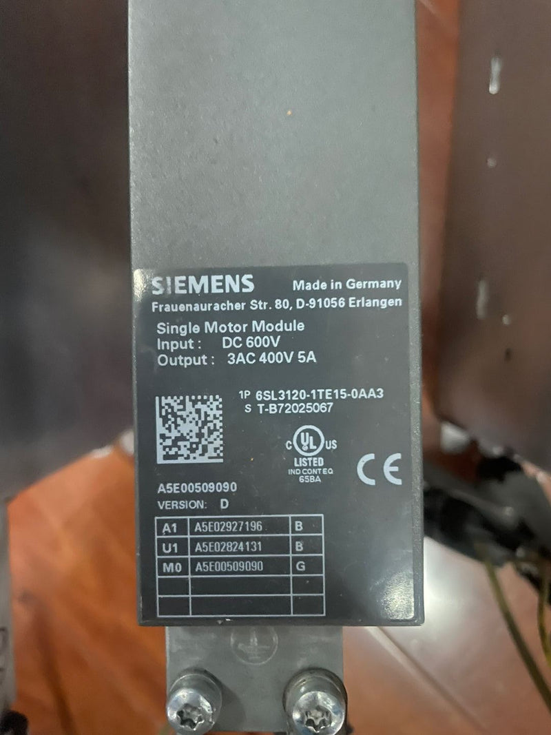 SIEMENS 6SL3120-1TE15-0AA3 6SL31201TE150AA3