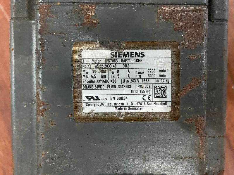 SIEMENS 1FK7063-5AF71-1KH5 1FK70635AF711KH5