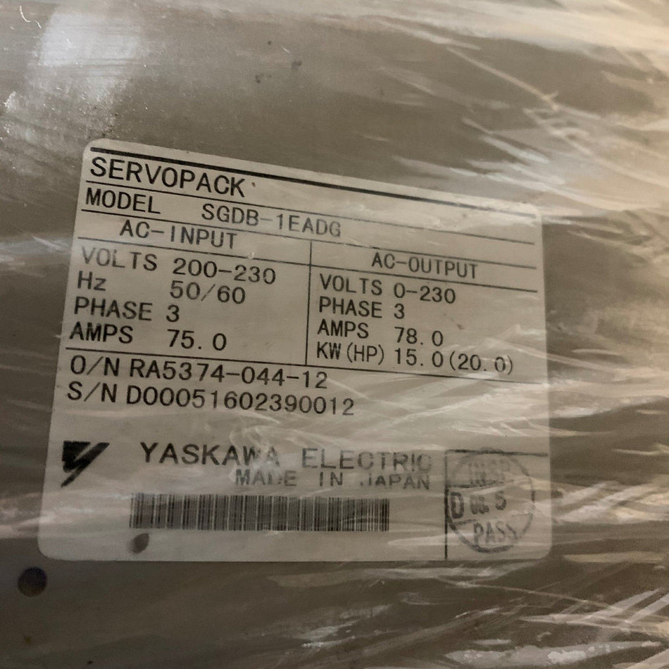YASKAWA SGDB-1EADG SGDB1EADG 二手